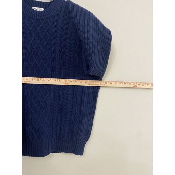 Madewell Men’s Wool Cabled Crewneck Sweater New Size L Large - Picture 8 of 9